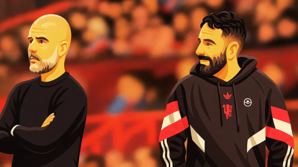 Pep Guardiola (Manchester City boss), Ruben Amorim (Manchester United boss)